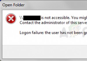 ठीक करें:हो सकता है कि आपके पास इस नेटवर्क संसाधन का उपयोग करने की अनुमति न हो 