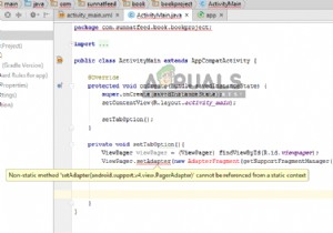 फिक्स:नॉन स्टेटिक मेथड को स्टेटिक संदर्भ से संदर्भित नहीं किया जा सकता है 