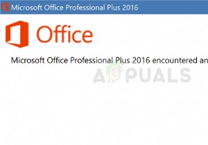 फिक्स:माइक्रोसॉफ्ट ऑफिस प्रोफेशनल प्लस 2016 को सेटअप के दौरान एक त्रुटि का सामना करना पड़ा 
