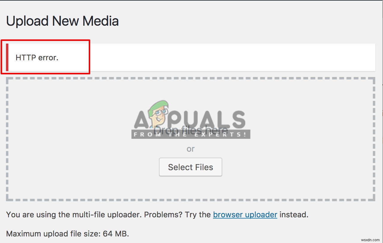 फिक्स:मीडिया अपलोड करते समय वर्डप्रेस HTTP त्रुटि 