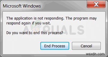 फिक्स:Microsoft Windows प्रतिसाद नहीं दे रहा है 