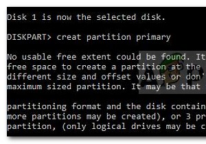 फिक्स:कोई प्रयोग करने योग्य मुक्त सीमा नहीं मिली 