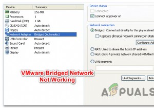 फिक्स:VMware ब्रिजेड नेटवर्क काम नहीं कर रहा है 