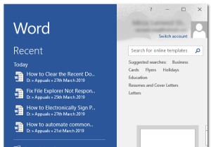 Microsoft Word में हाल के दस्तावेज़ों की सूची को कैसे साफ़ या अक्षम करें? 