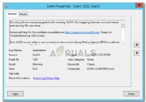 फिक्स:खाता नाम और सुरक्षा आईडी के बीच कोई मानचित्रण नहीं किया गया था 