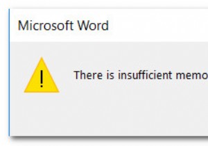 फिक्स:Word में अपर्याप्त मेमोरी या डिस्क स्थान है 