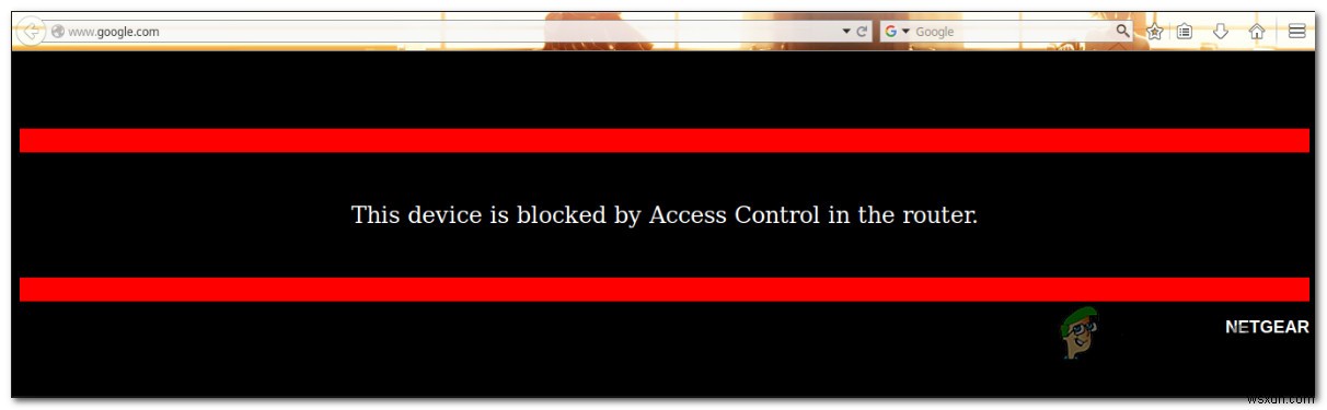 फिक्स:यह डिवाइस राउटर में एक्सेस कंट्रोल द्वारा ब्लॉक किया गया है 