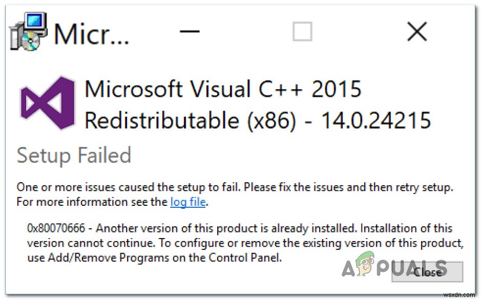फिक्स:Microsoft Visual C++ को स्थापित करते समय त्रुटि 0x80070666 
