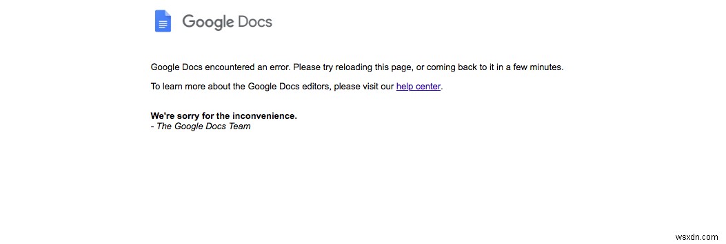ठीक करें:Google डॉक्स काम नहीं कर रहा है