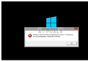 फिक्स:विंडोज सिस्टम को कॉन्फ़िगर करना समाप्त नहीं कर सका 