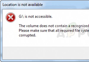 फिक्स:वॉल्यूम में एक मान्यता प्राप्त फाइल सिस्टम नहीं है 