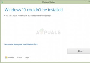 फिक्स:आप सेटअप का उपयोग करके यूएसबी फ्लैश ड्राइव पर विंडोज स्थापित नहीं कर सकते हैं 