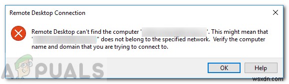 फिक्स:रिमोट डेस्कटॉप विंडोज 10 पर कंप्यूटर नहीं ढूंढ सकता 