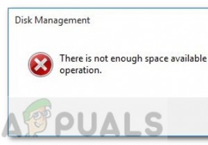 फिक्स:विंडोज 10 पर इस ऑपरेशन को पूरा करने के लिए डिस्क पर पर्याप्त जगह नहीं है 