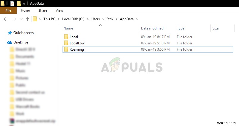 फिक्स:ऐपडाटा फोल्डर नहीं मिल रहा है Windows 10 