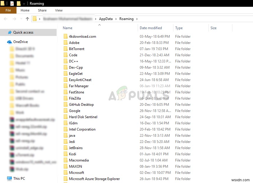 फिक्स:ऐपडाटा फोल्डर नहीं मिल रहा है Windows 10 