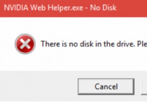 फिक्स:NVIDIA वेब हेल्पर नो डिस्क 