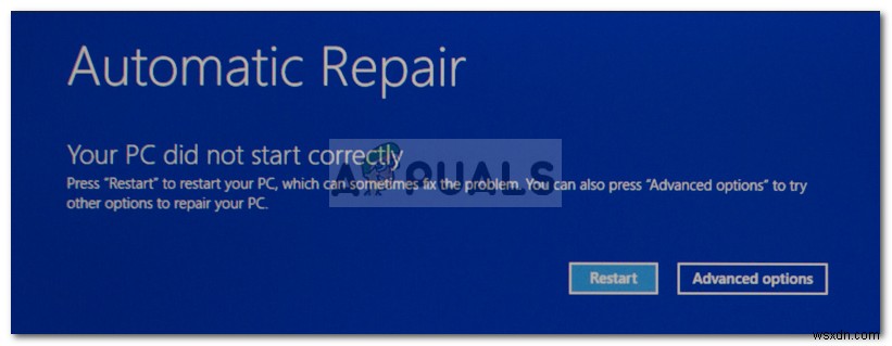 फिक्स:स्वचालित मरम्मत आपका पीसी सही ढंग से शुरू नहीं हुआ 