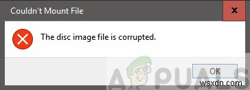 फिक्स:डिस्क छवि फ़ाइल विंडोज 10 पर दूषित है 