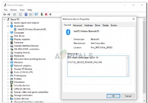 ठीक करें:STATUS_DEVICE_POWER_FAILURE त्रुटि संदेश 