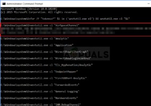 फिक्स:सत्र  EventLog-AirSpaceChannel  निम्नलिखित त्रुटि के कारण बंद हो गया:0xC0000188 