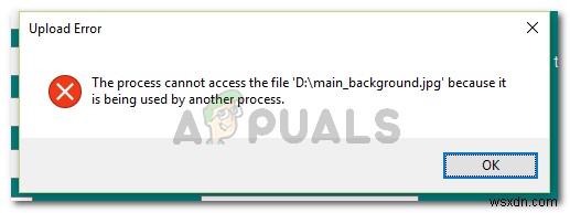 फिक्स:प्रक्रिया फ़ाइल तक नहीं पहुंच सकती क्योंकि इसका उपयोग किसी अन्य प्रक्रिया द्वारा किया जा रहा है 