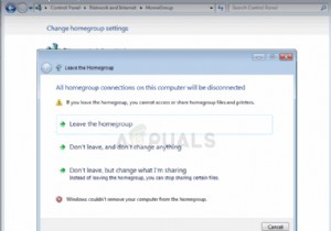 फिक्स:विंडोज आपके कंप्यूटर को होमग्रुप से नहीं हटा सका 