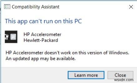 फिक्स:एचपी एक्सेलेरोमीटर विंडोज के इस संस्करण पर काम नहीं करता है 
