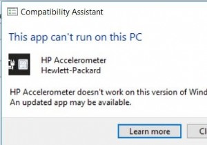फिक्स:एचपी एक्सेलेरोमीटर विंडोज के इस संस्करण पर काम नहीं करता है 