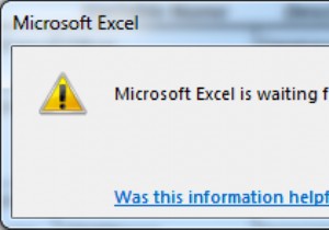 फिक्स:Microsoft Excel एक OLE क्रिया को पूरा करने के लिए किसी अन्य एप्लिकेशन की प्रतीक्षा कर रहा है 