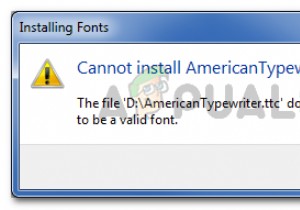 ठीक करें:एक मान्य फ़ॉन्ट प्रतीत नहीं होता है