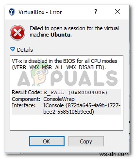 फिक्स:VT-X सभी CPU मोड के लिए बायोस में अक्षम है (Verr_Vmx_Msr_All_Vmx_Disabled) 