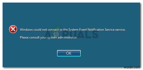 फिक्स:विंडोज सिस्टम इवेंट नोटिफिकेशन सर्विस से कनेक्ट नहीं हो सका 
