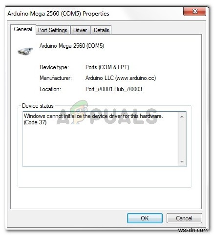 फिक्स:विंडोज इस हार्डवेयर के लिए डिवाइस ड्राइवर को इनिशियलाइज़ नहीं कर सकता (कोड 37) 