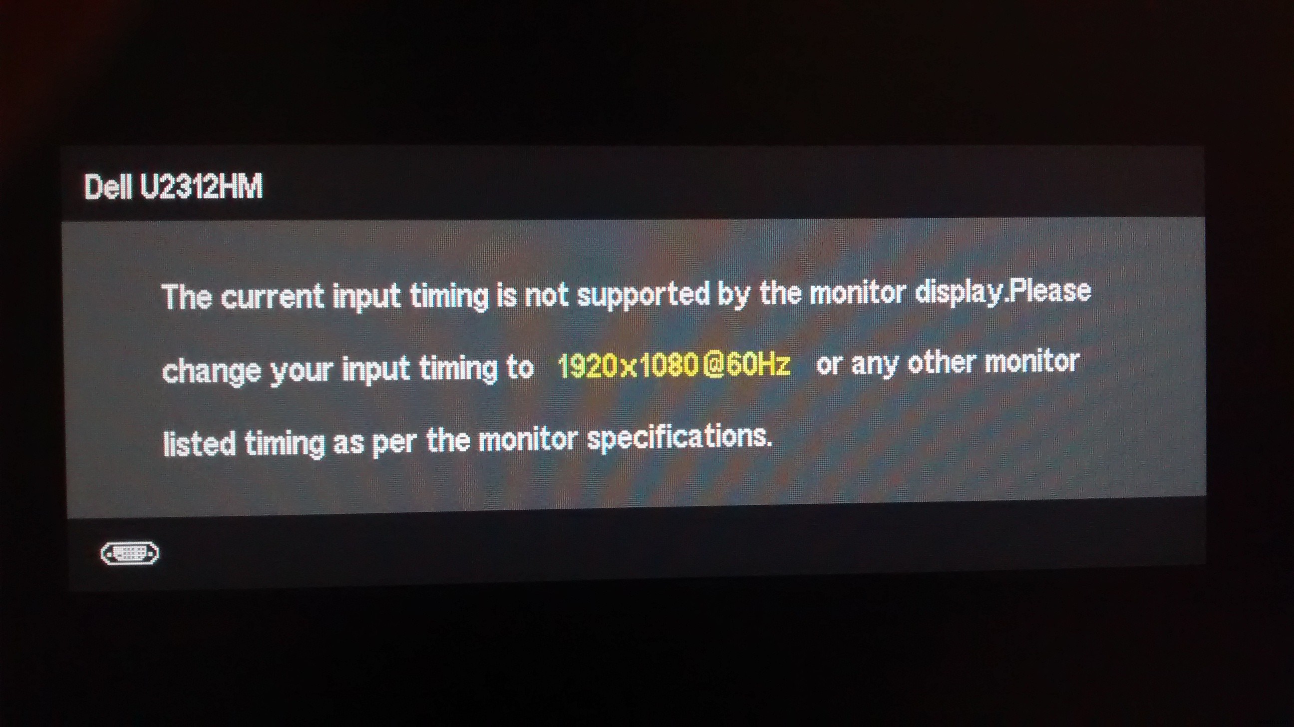 फिक्स:वर्तमान इनपुट समय मॉनिटर डिस्प्ले द्वारा समर्थित नहीं है 