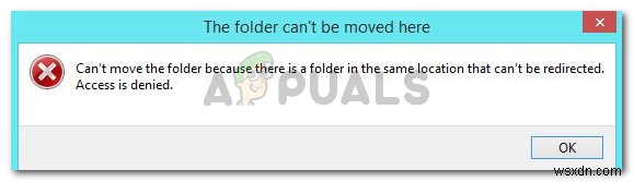 फिक्स:फ़ोल्डर को स्थानांतरित नहीं किया जा सकता क्योंकि उसी स्थान पर एक फ़ोल्डर है जिसे पुनर्निर्देशित नहीं किया जा सकता है 