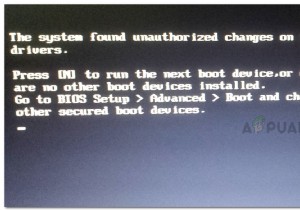 फिक्स:सिस्टम को फर्मवेयर, ऑपरेटिंग सिस्टम या यूईएफआई ड्राइवर्स पर अनधिकृत परिवर्तन मिले 