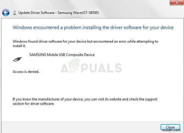 फिक्स:विंडोज़ को आपके डिवाइस के लिए ड्राइवर सॉफ़्टवेयर स्थापित करने में समस्या का सामना करना पड़ा 