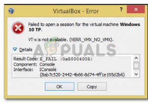 फिक्स:vt-x उपलब्ध नहीं है (verr_vmx_no_vmx) 