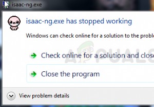 ठीक करें:isaac-ng.exe ने काम करना बंद कर दिया है