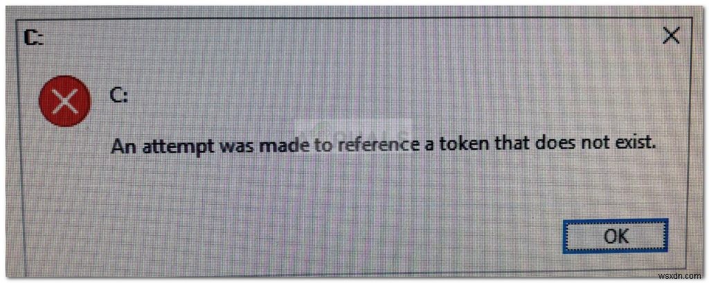 फिक्स:एक टोकन को संदर्भित करने का प्रयास किया गया जो मौजूद नहीं है 