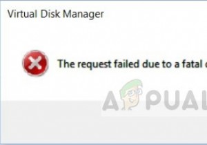 फिक्स:एक घातक डिवाइस हार्डवेयर त्रुटि के कारण अनुरोध विफल रहा 