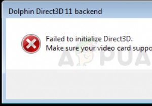 फिक्स:Direct3D को प्रारंभ करने में विफल 