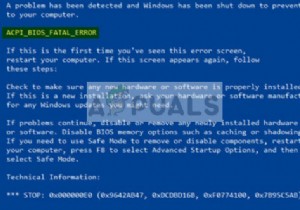 ठीक करें:ACPI_BIOS_ERROR