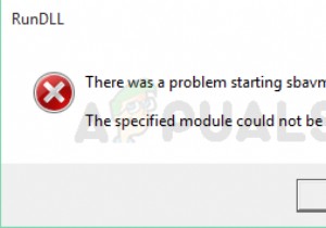 फिक्स:रनडीएलएल समस्या sbavmon.dll शुरू करना - मॉड्यूल नहीं मिल सका 