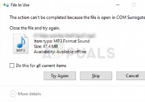 फिक्स:फाइल COM सरोगेट में खुली है 