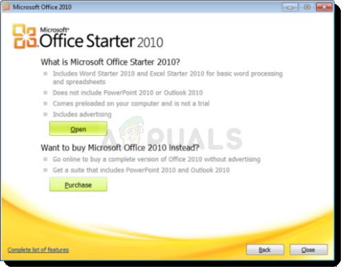 फिक्स:माइक्रोसॉफ्ट वर्ड स्टार्टर 2010 खोला नहीं जा सकता। पुन:प्रयास करें या नियंत्रण कक्ष में उत्पाद की मरम्मत करें 