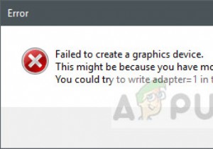 फिक्स:ग्राफ़िक्स डिवाइस बनाने में विफल 