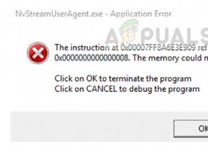 फिक्स:NvStreamUserAgent.exe 