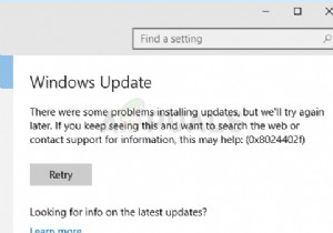 फिक्स:विंडोज अपडेट एरर 0x8024402f 